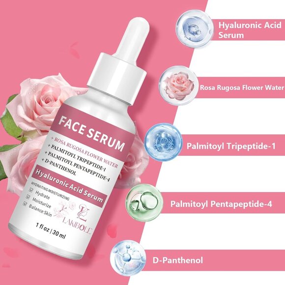 3 Pack 2% Hyaluronic Acid Serum with 5% Rosa Rugosa Flower Water - Picture 1 of 3